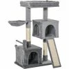 PawHut 111cm Cat Tree Tower Activity Centre W/ Scratching Post Condo Hammock