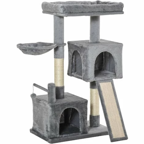 PawHut 111cm Cat Tree Tower Activity Centre W/ Scratching Post Condo Hammock PawHut 111cm Cat Tree Tower Activity Centre W/ Scratching Post Condo Hammock -PawHut Shop 32519484 1