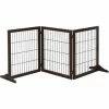 PawHut 3 Panel Pet Gate Frame Indoor Foldable Dog Barrier W/Supporting Foot