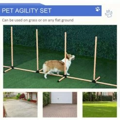 PawHut Dog Agility Training Equipment Pet Play Run Obstacle W/Weaves Poles Whistle Carrying Bag Outdoor Games Exercise -PawHut Shop 33300765 5