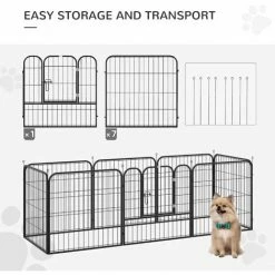Pawhut 0.79 X 0.79m Pet Playpen Metal Hutch Cage House Rabbit Guinea Dog Puppy -PawHut Shop 34691633 5