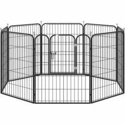 Pawhut 0.79 X 1m Pet Playpen Metal Hutch Cage House Rabbit Guinea Dog Puppy