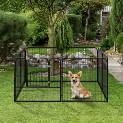 Pawhut 0.79 X 1m Pet Playpen Metal Hutch Cage House Rabbit Guinea Dog Puppy -PawHut Shop 34691634 3