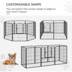 Pawhut 0.79 X 1m Pet Playpen Metal Hutch Cage House Rabbit Guinea Dog Puppy -PawHut Shop 34691634 4