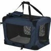 PawHut Folding Pet Carrier Bag House W/ Cushion Storage, Dark Blue 60x41.5x41cm