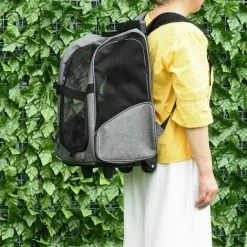 PawHut Pet Travel Backpack Bag Cat Puppy Dog Carrier W/ Trolley And Telescopic 2 PawHut Pet Travel Backpack Bag Cat Puppy Dog Carrier W/ Trolley And Telescopic -PawHut Shop 35493036 3