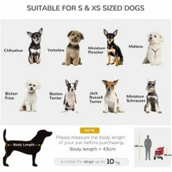 PawHut Pet Stroller Dog Foldable Travel Carriage With Reversible Handle -PawHut Shop 35549100 4