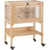 PawHut Wooden Hamster Cage Rodent Small Animals Hutch Removeable Play House