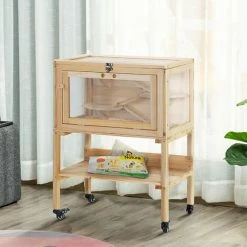 PawHut Wooden Hamster Cage Rodent Small Animals Hutch Removeable Play House 2 PawHut Wooden Hamster Cage Rodent Small Animals Hutch Removeable Play House -PawHut Shop 36876282 3