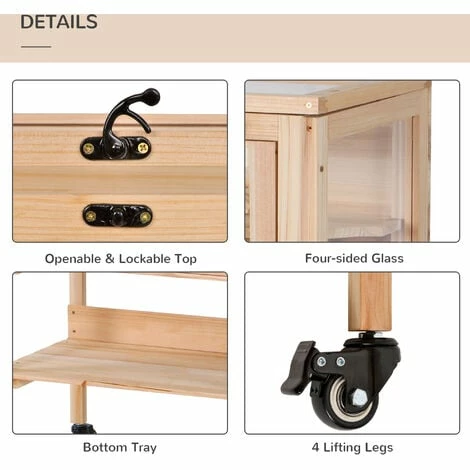 PawHut Wooden Hamster Cage Rodent Small Animals Hutch Removeable Play House PawHut Wooden Hamster Cage Rodent Small Animals Hutch Removeable Play House -PawHut Shop 36876282 5