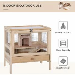 PawHut Hamster Cage Rodent Mouse Pet Small Animal Box For Indoor And Outdoor 3 PawHut Hamster Cage Rodent Mouse Pet Small Animal Box For Indoor And Outdoor -PawHut Shop 37150163 4