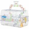 PawHut Transparent Hamster Cage With Accessories Gerbil Haven Rodent House