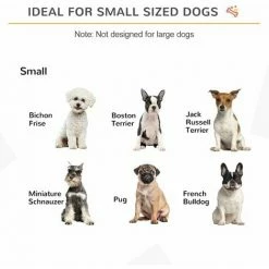 PawHut Freestanding Pet Gate Safety Barrier 3 Pannel W/ Support Feet Black -PawHut Shop 37770795 4