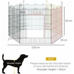 PawHut Pet Playpen Dog Puppy Crate Kennel W/ Door Metal Indoor & Outdoor -PawHut Shop 37770797 2