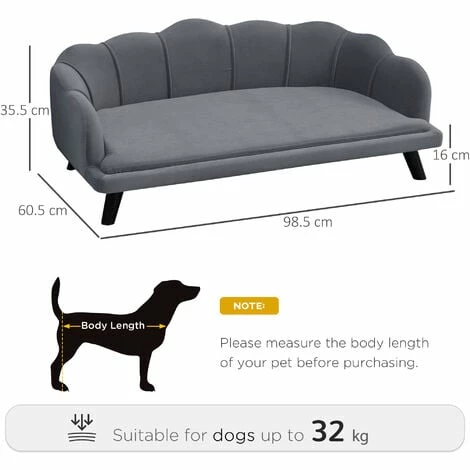 PawHut Dog Sofa Shell-shaped Pet Couch w/ Extra Cushion for Medium Large Dog PawHut Dog Sofa Shell-shaped Pet Couch W/ Extra Cushion For Medium Large Dog -PawHut Shop 42768925 2