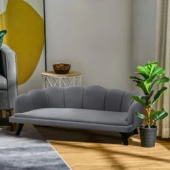 PawHut Dog Sofa Shell-shaped Pet Couch W/ Extra Cushion For Medium Large Dog 2 PawHut Dog Sofa Shell-shaped Pet Couch W/ Extra Cushion For Medium Large Dog -PawHut Shop 42768925 3