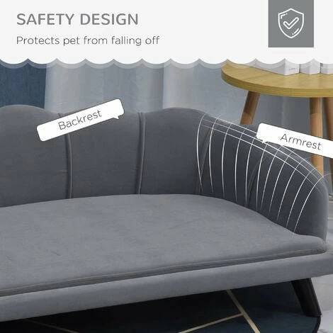 PawHut Dog Sofa Shell-shaped Pet Couch w/ Extra Cushion for Medium Large Dog PawHut Dog Sofa Shell-shaped Pet Couch W/ Extra Cushion For Medium Large Dog -PawHut Shop 42768925 5