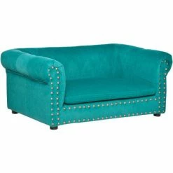 PawHut Dog Sofa Pet Chair W/ Removable Soft Cushion For Mini Dogs - Green