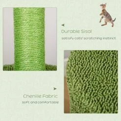 PawHut Cactus Cat Tree Tower Sisal Scratching Post Condo Perch 60 X 35 X 78 Cm -PawHut Shop 43027533 5