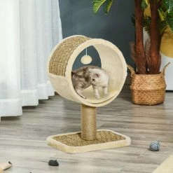 PawHut Cat Tree Tower Kitten Furniture Activity Center W/ Scratching Post Toy -PawHut Shop 43707252 3