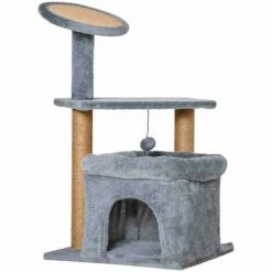 PawHut Cat Tree Tower W/ Scratching Posts Pad Condo Perch Bed Ball Kitten Toy