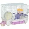 PawHut Hamster Cage Gerbil Rodent House Small Animal Habitat Exercise Wheels