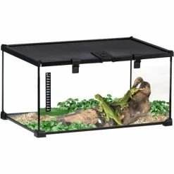 PawHut Glass Reptile Terrarium Habitats For Lizards, Frogs, Snake 50 X 30 X 25cm