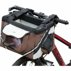 PawHut Dog Bike Basket Bicycle Carrier 3 In 1 Shoulder Bag Car Travel Carrier