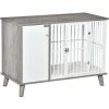 PawHut Dog Crate Pet Kennel Cage End Table Side Cabinet Cushion For Small Dogs