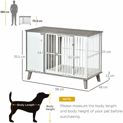 PawHut Dog Crate Pet Kennel Cage End Table Side Cabinet Cushion for Small Dogs PawHut Dog Crate Pet Kennel Cage End Table Side Cabinet Cushion For Small Dogs -PawHut Shop 47146400 2