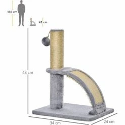 PawHut Cat Tree Activity Center With Scratching Massage Board Hanging Ball -PawHut Shop 47719944 2