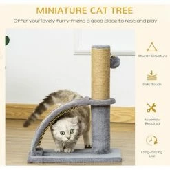 PawHut Cat Tree Activity Center With Scratching Massage Board Hanging Ball -PawHut Shop 47719944 4