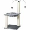 PawHut 83cm Cat Tree Tower W/ Sisal Scratching Post Hammock Toy Ball - Grey