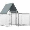 PawHut Walk In Chicken Run Large Outdoor Chicken Cage Coop W/ Cover 2 X 1 X 1.7m