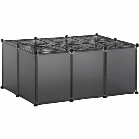 PawHut DIY Pet Playpen 22 Panels Small Animal Cage for Guinea Pigs Grey PawHut DIY Pet Playpen 22 Panels Small Animal Cage For Guinea Pigs Grey -PawHut Shop 48877936 1