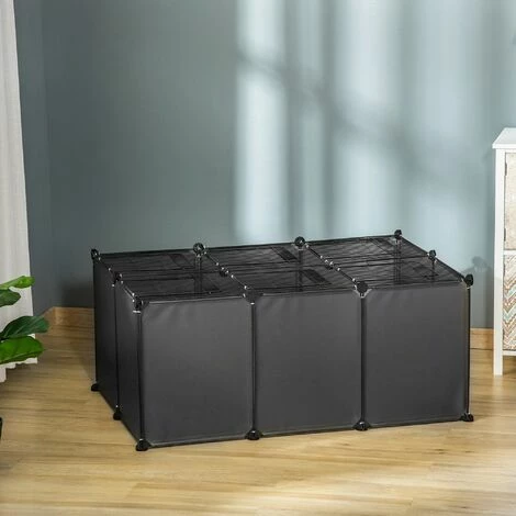 PawHut DIY Pet Playpen 22 Panels Small Animal Cage for Guinea Pigs Grey PawHut DIY Pet Playpen 22 Panels Small Animal Cage For Guinea Pigs Grey -PawHut Shop 48877936 3