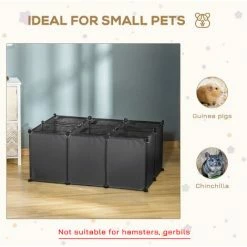 PawHut DIY Pet Playpen 22 Panels Small Animal Cage For Guinea Pigs Grey 3 PawHut DIY Pet Playpen 22 Panels Small Animal Cage For Guinea Pigs Grey -PawHut Shop 48877936 4
