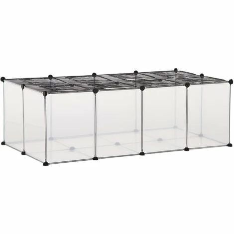 PawHut DIY Pet Playpen 28 Panels Small Animal Cage for Guinea Pigs Clear PawHut DIY Pet Playpen 28 Panels Small Animal Cage For Guinea Pigs Clear -PawHut Shop 48877961 1
