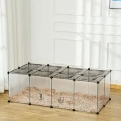 PawHut DIY Pet Playpen 28 Panels Small Animal Cage For Guinea Pigs Clear 2 PawHut DIY Pet Playpen 28 Panels Small Animal Cage For Guinea Pigs Clear -PawHut Shop 48877961 3