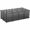PawHut DIY Pet Playpen 28 Panels Small Animal Cage For Guinea Pigs Grey