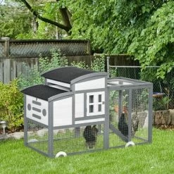 PawHut Chicken Coop Wooden Poultry Cage With Openable Roof Tray Nesting Box 2 PawHut Chicken Coop Wooden Poultry Cage With Openable Roof Tray Nesting Box -PawHut Shop 50910785 3