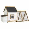 PawHut Chicken Coop Hen House W/ Outdoor Run Nesting Box Removable Tray Window