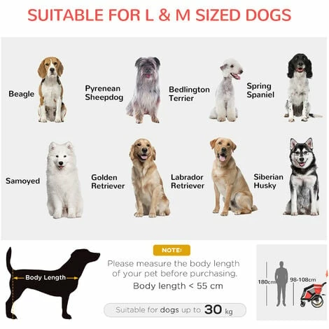 PawHut Two-In-One Dog Bicycle Trailer w/ Safety Leash, Reflectors - Red PawHut Two-In-One Dog Bicycle Trailer W/ Safety Leash, Reflectors - Red -PawHut Shop 53651620 4