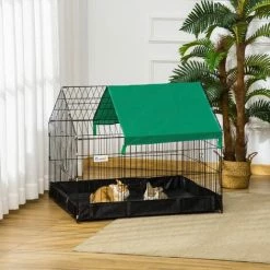 PawHut Rabbit Cage Guinea Pig Small Animal Playpen Water Proof Roof 90x75x75 Cm 2 PawHut Rabbit Cage Guinea Pig Small Animal Playpen Water Proof Roof 90x75x75 Cm -PawHut Shop 54027535 3