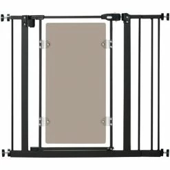 PawHut Pressure Fit Pet Safety Gate Stair Gate W/ Double-Locking, 74-80/84-90cm
