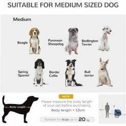 PawHut Dog Bike Trailer Pet Cart Bike Carrier Travel With Hitch Coupler Blue -PawHut Shop 5934787 4