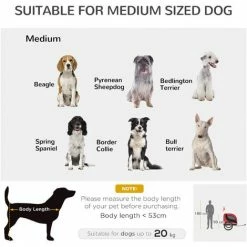 PawHut Dog Bike Trailer Pet Cart Bike Carrier Travel With Hitch Coupler Red 3 PawHut Dog Bike Trailer Pet Cart Bike Carrier Travel With Hitch Coupler Red -PawHut Shop 5934788 4