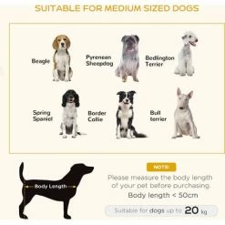 PawHut 95cm Raised Pet Bed Elevated Dog Bed For Small Medium Sized Dogs Cushion -PawHut Shop 59633285 4