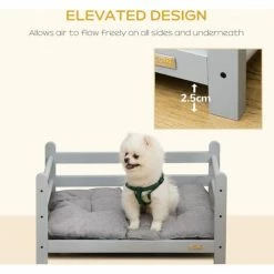 PawHut 65cm Raised Pet Bed Elevated Dog Bed For Small Sized Dogs Cushion 4 PawHut 65cm Raised Pet Bed Elevated Dog Bed For Small Sized Dogs Cushion -PawHut Shop 59633286 5