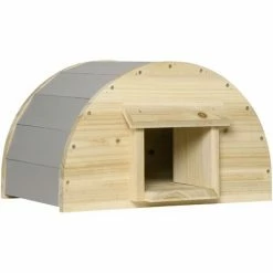 PawHut Wooden Hedgehog House For Garden, Hibernation Home, 40 X 30.2 X 23.5 Cm